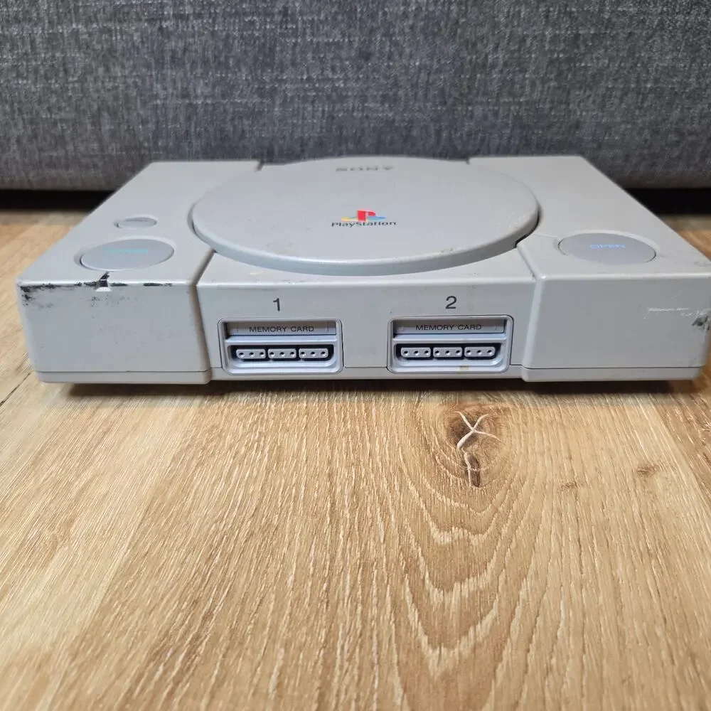 Sony PlayStation 1 PS1 Original Gray Console Tested Powers On AV Power Cables
